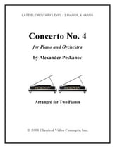 Concerto No.4 for Piano and Orchestra piano sheet music cover